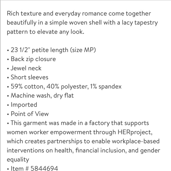 Halogen Jacquard Top NWOT - Picture 7 of 7